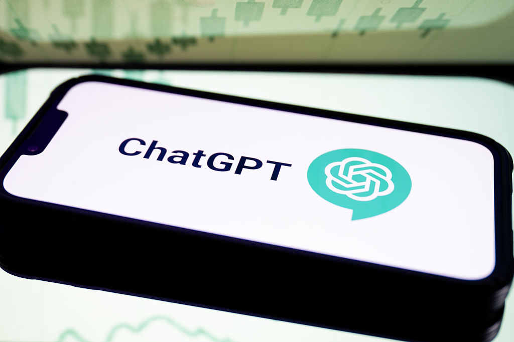 ChatGPT logo displayed on a smartphone screen