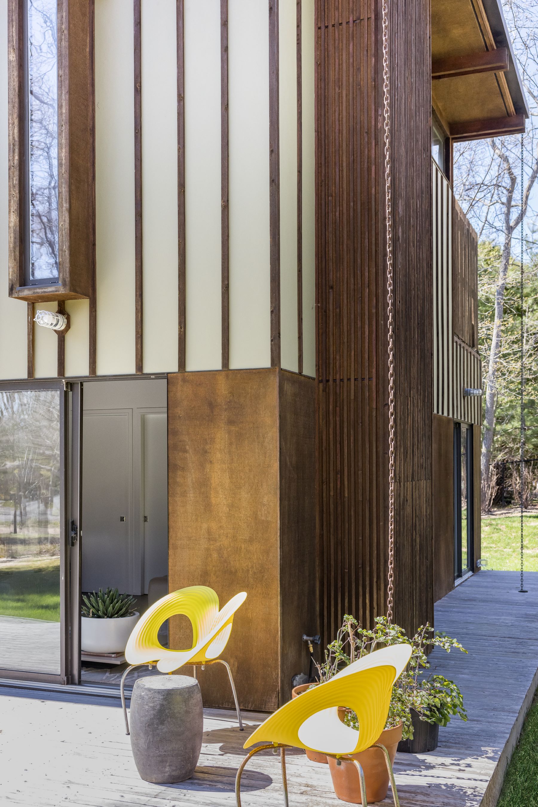 Exterior details of the house at 131 Windward