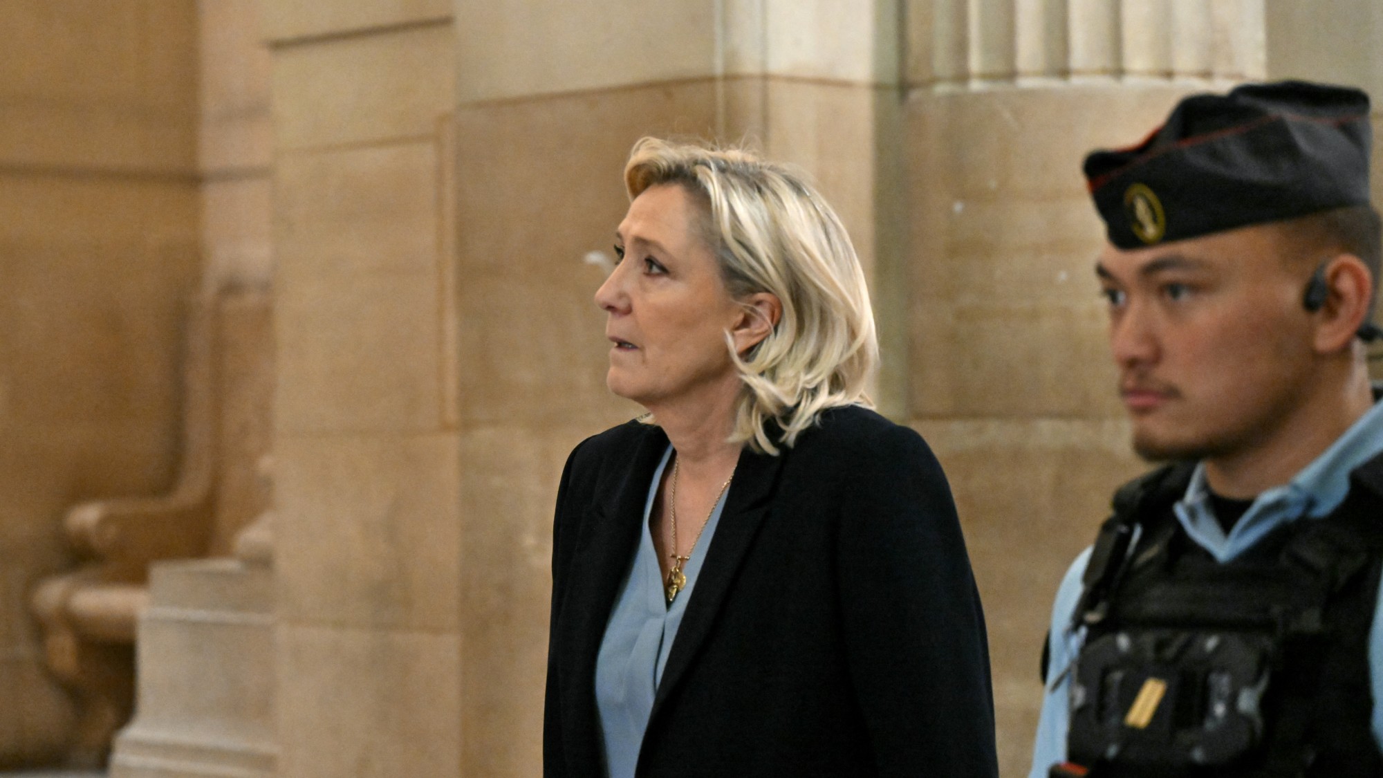 Marine Le Pen attends her court appeal