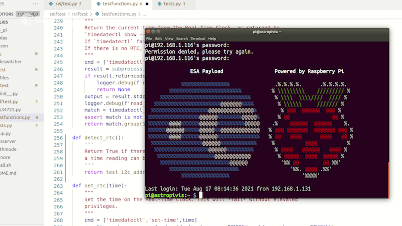 Screenshots from Raspberry Pi Foundation's AstroPi video