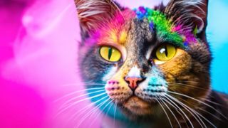 Nvidia Ai; a colourful cat