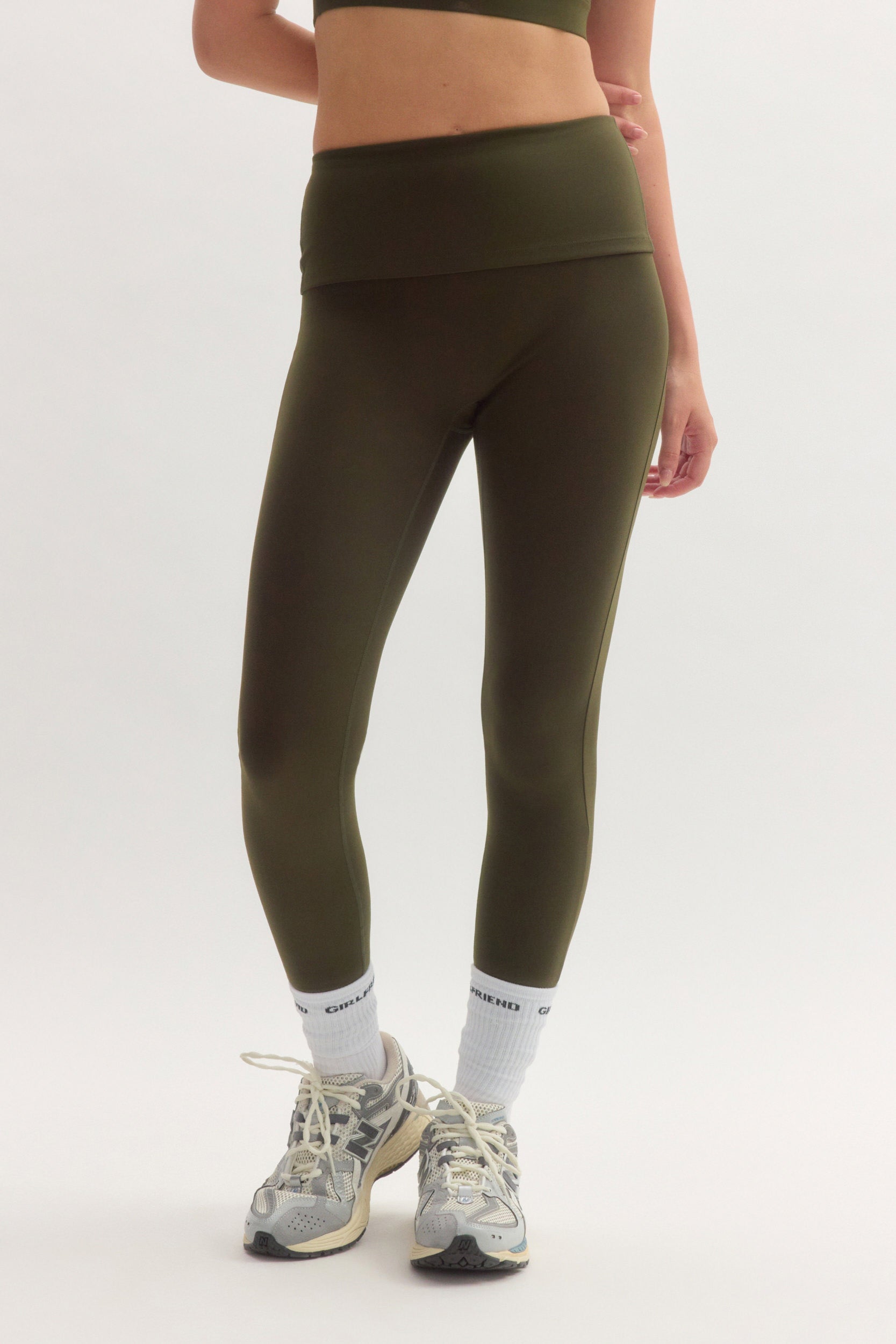 girlfriend, Eucalyptus Foldover Legging