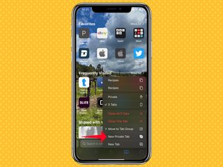 how to open a private tab in ios 15 safari