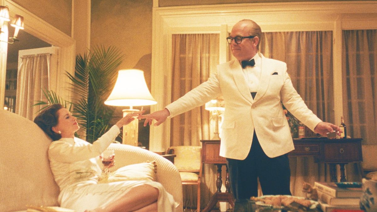 Naomi Watts and Tom Hollander in Feud: Capote vs the Swans