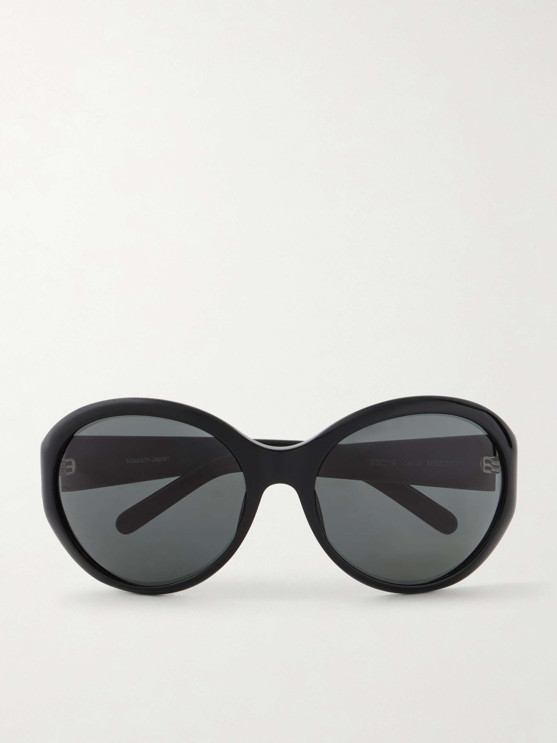 Round-Frame Acetate Sunglasses