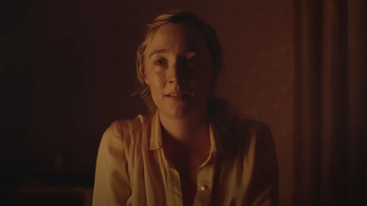 A screenshot of Saoirse Ronan in Foe.