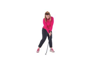Golf Monthly Top 50 Coach Jo Taylor demonstrating the correct impact position for the golf swing