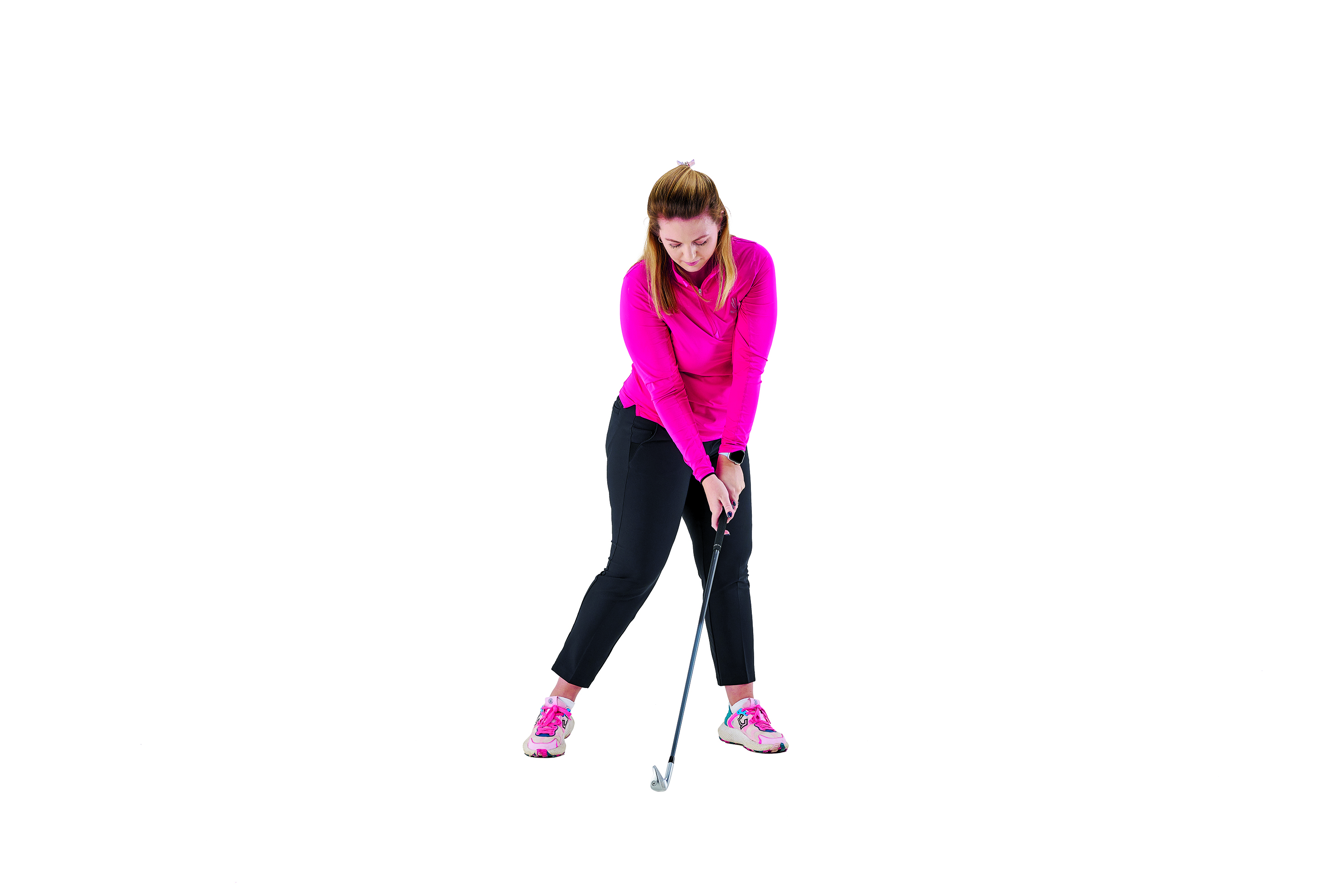 Golf Monthly Top 50 Coach Jo Taylor demonstrating the correct impact position for the golf swing