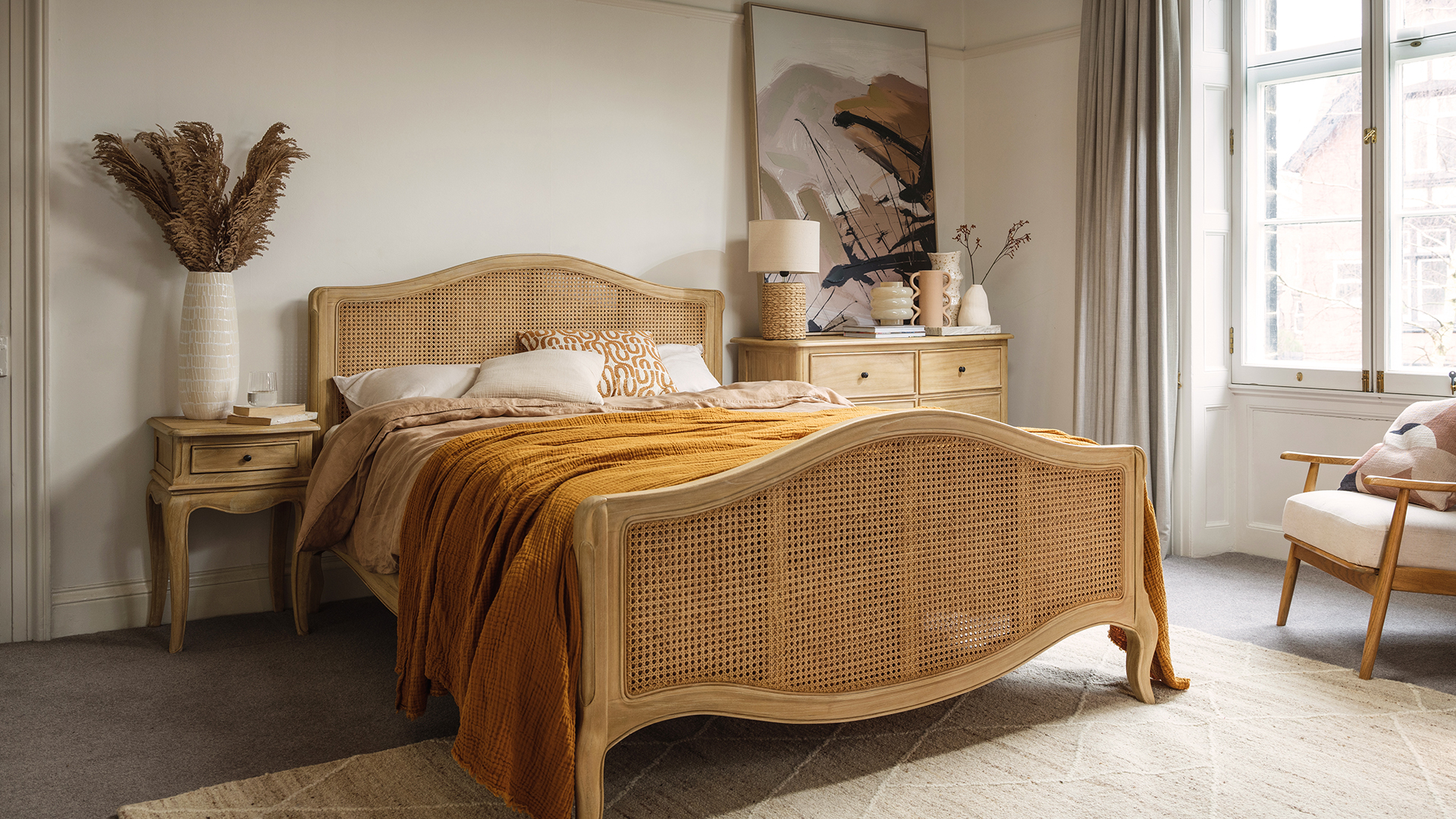 Rattan bed