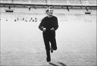 Julio Iglesias in training with Real Madrid as a youth player.