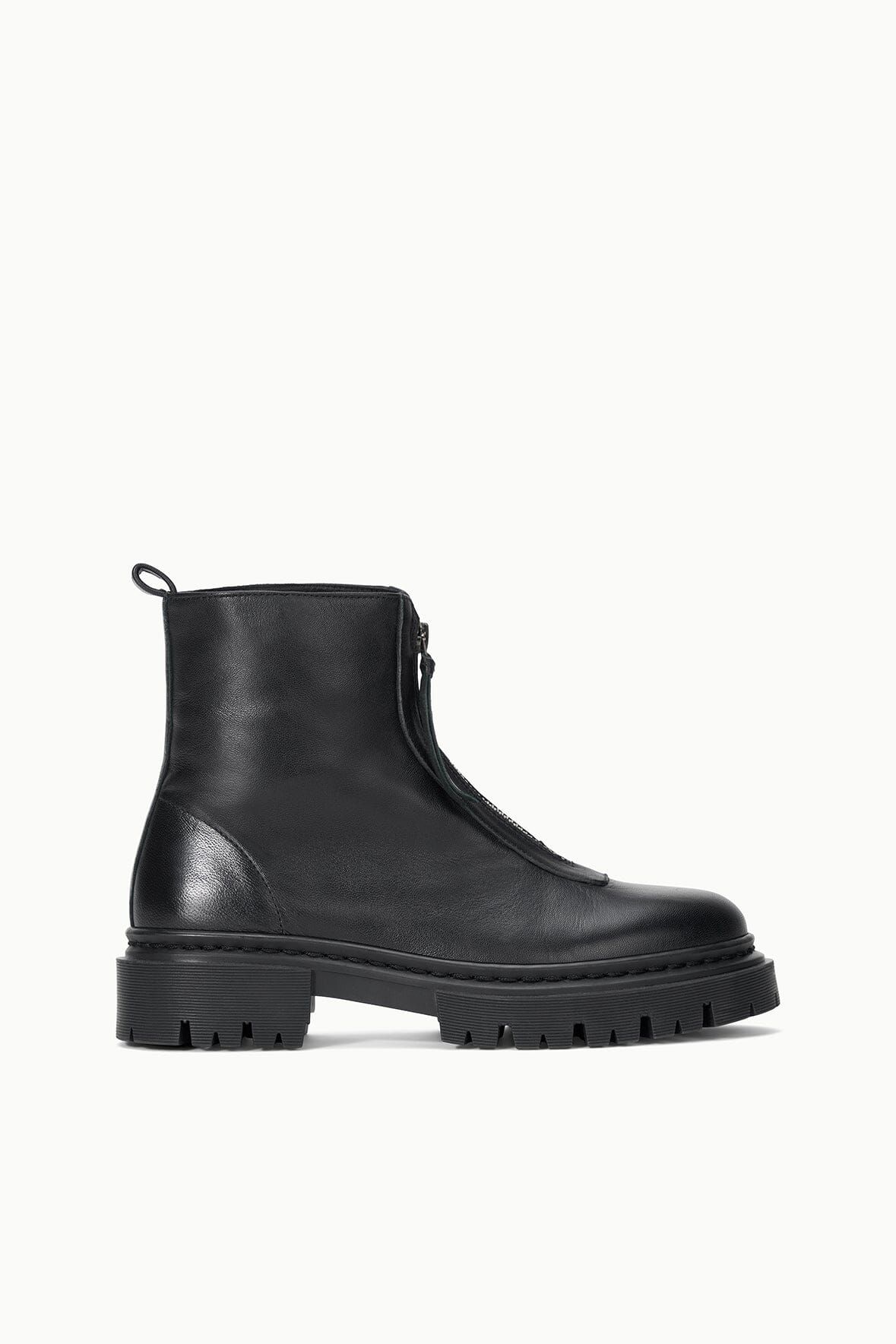 Miles Zip Ankle Boot | Black - Black / 35