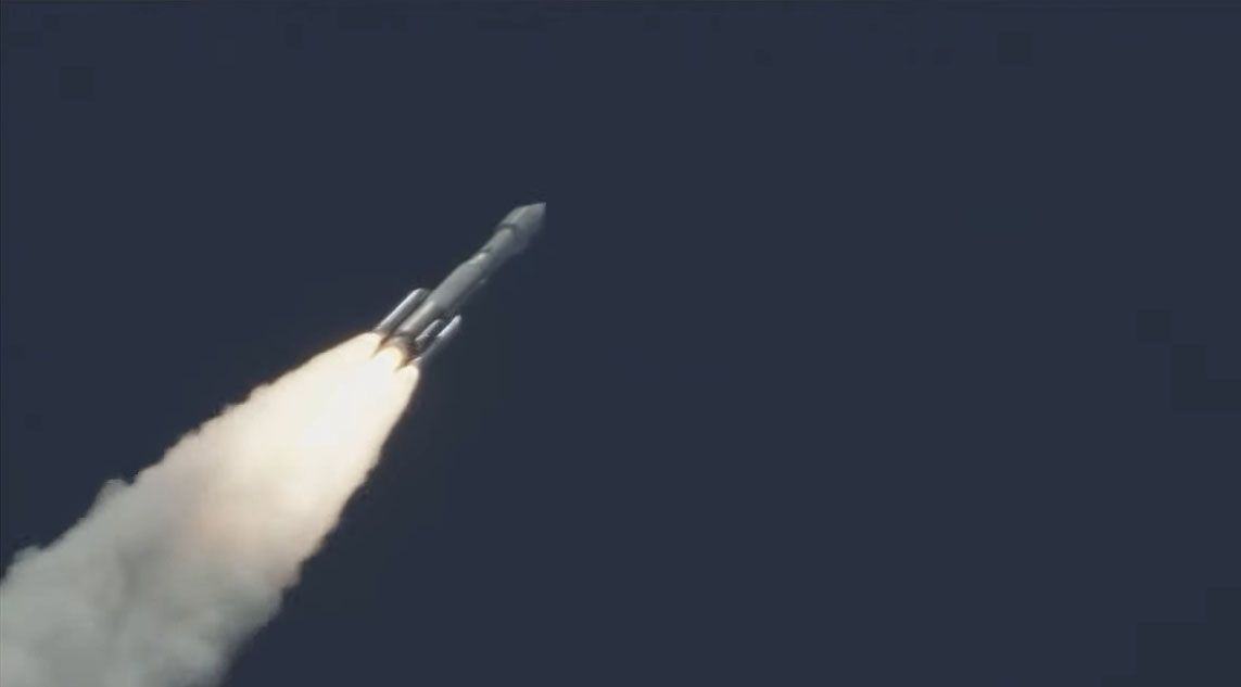 A United Launch Alliance Atlas V rocket carrying the SBIRS GEO Flight 5 missile-warning satellite for the U.S. Space Force lifts off from Space Launch Complex 41 at Cape Canaveral Space Force Station in Florida on May 18, 2021.