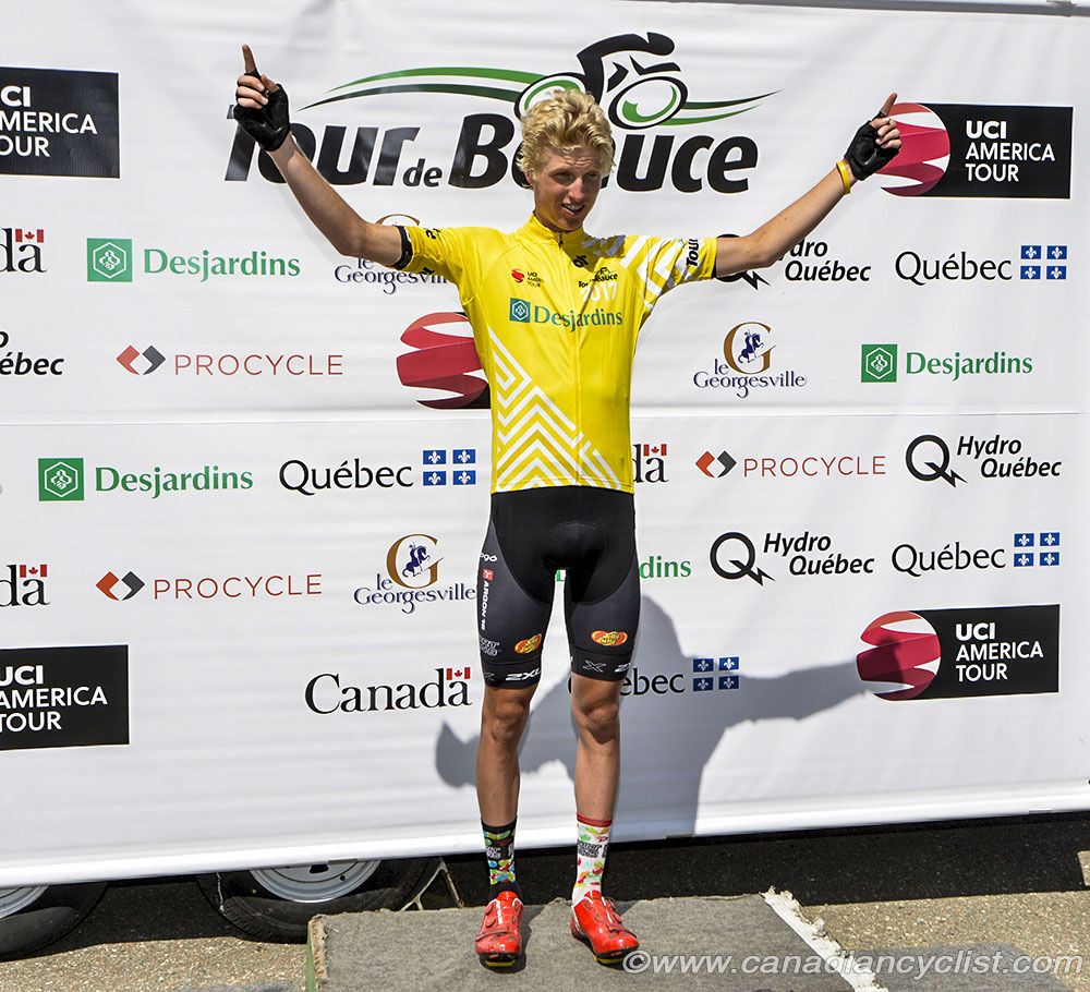 New race leader Keegan Swirbul of Jelly Belly