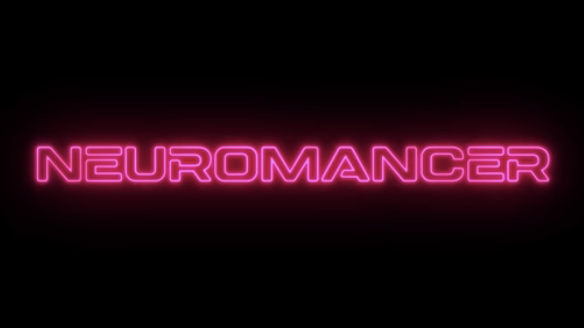 the magenta logo of a new sci-fi TV series