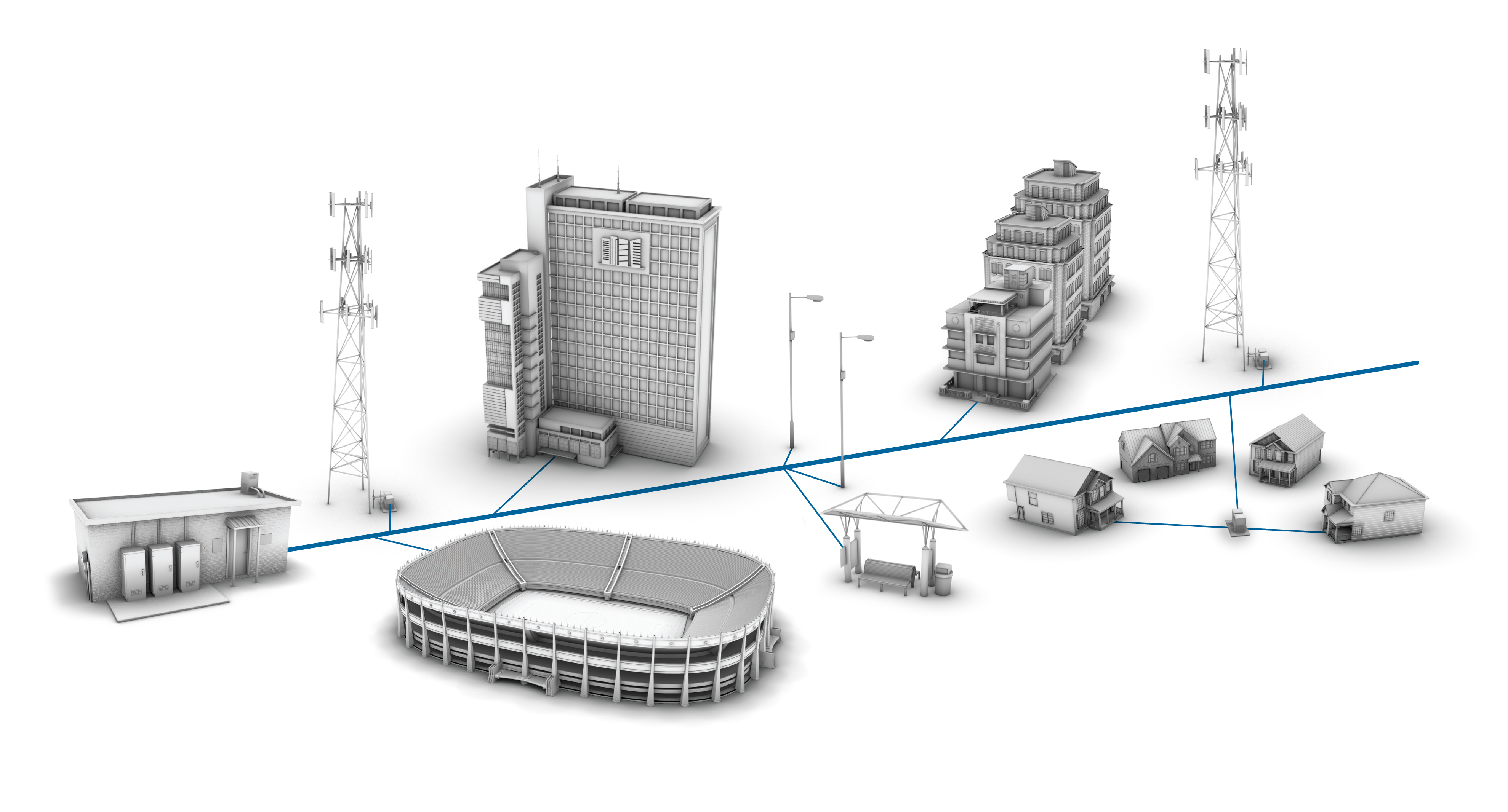 Converged connectivity solutions enable the practical combination of optical business cases in the outside plant.