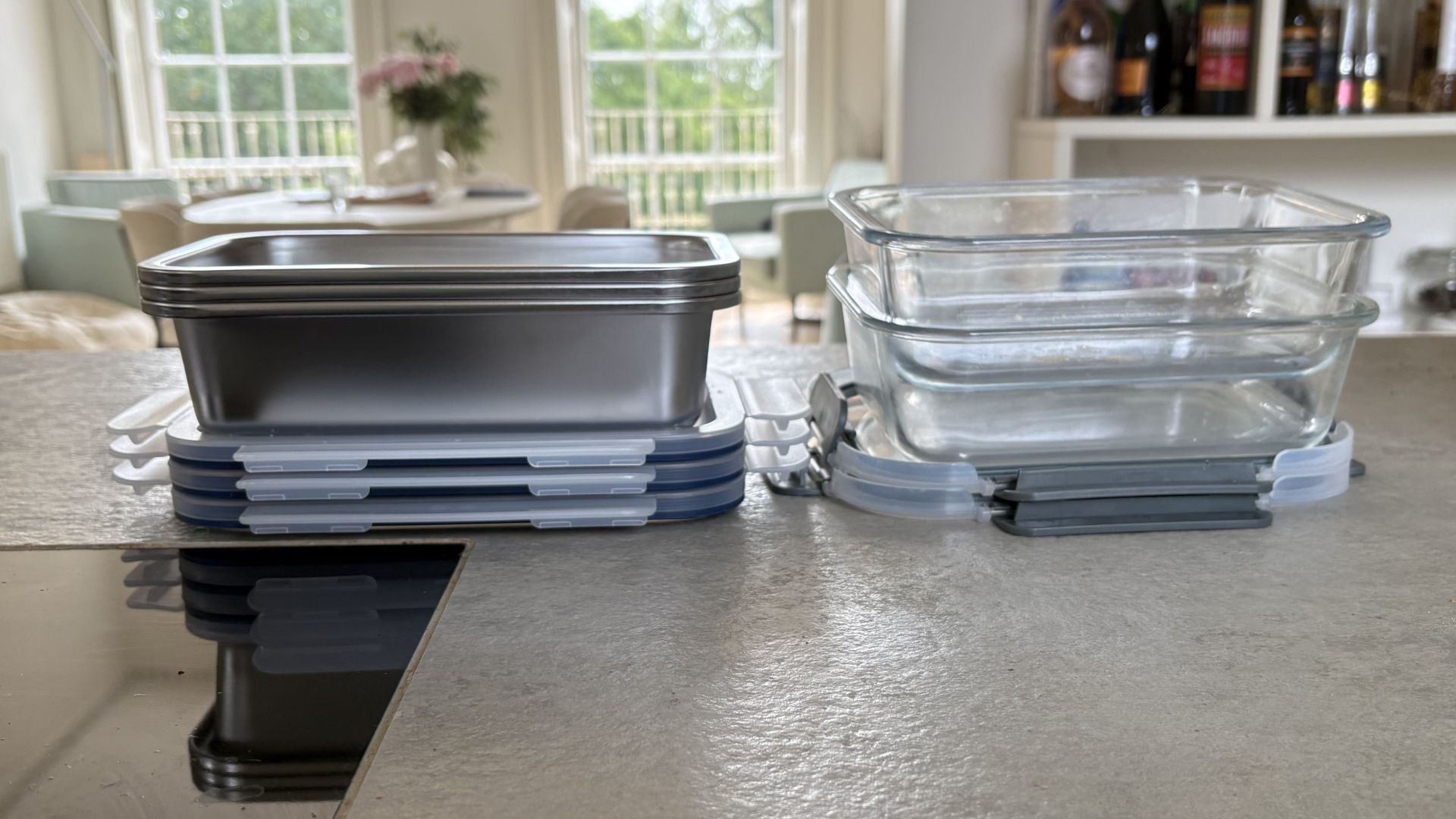 The IKEA Stainless Steel Food Containers with glass IKEA stainless steel food containers