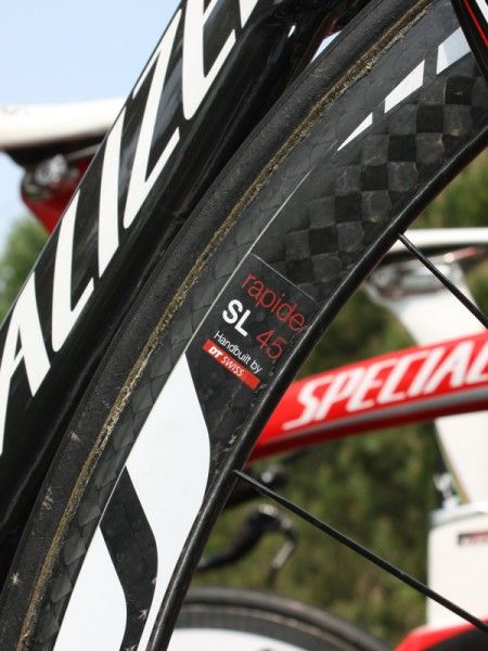 ISD also look to be using a new Roval carbon tubular wheelset on the road.