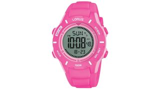 Pink digital Lorus watch as part of our best kids' watches round up