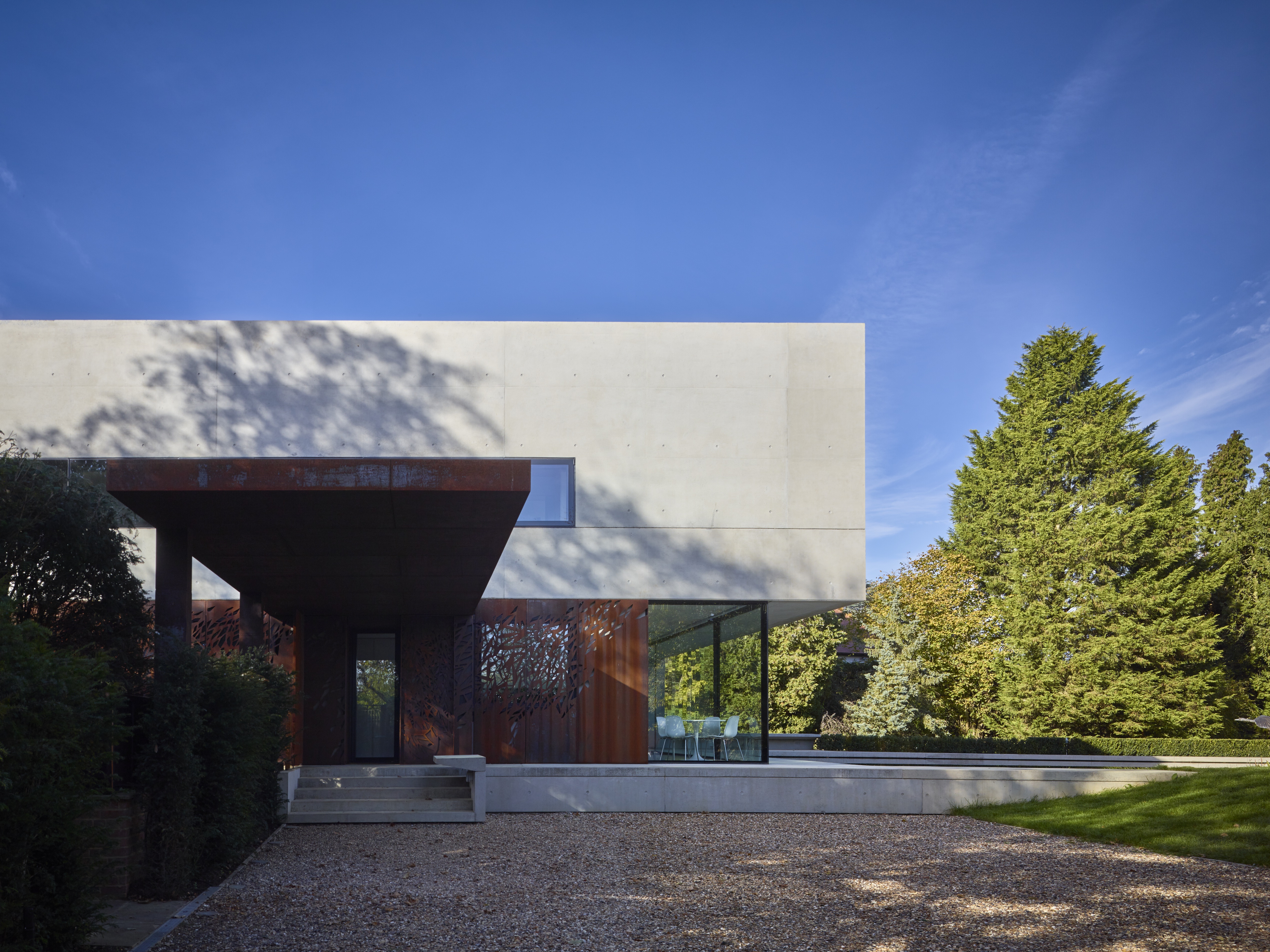 Exterior of the property displaying the building constructed from concrete