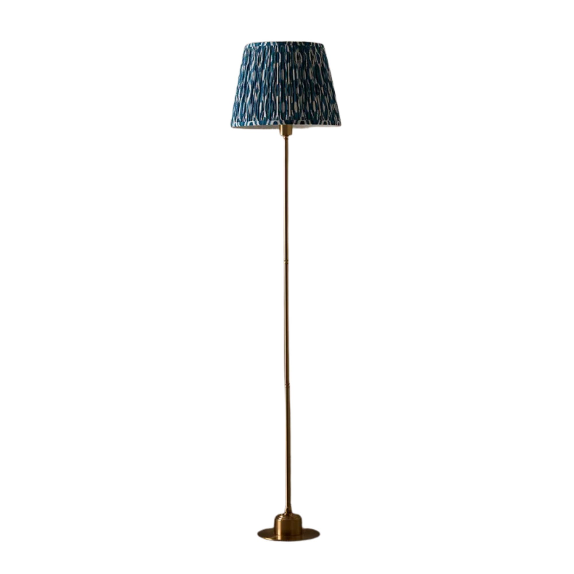 Cox &amp;amp; Cox, Seren Rechargeable Floor Lamp - Blue Ikat