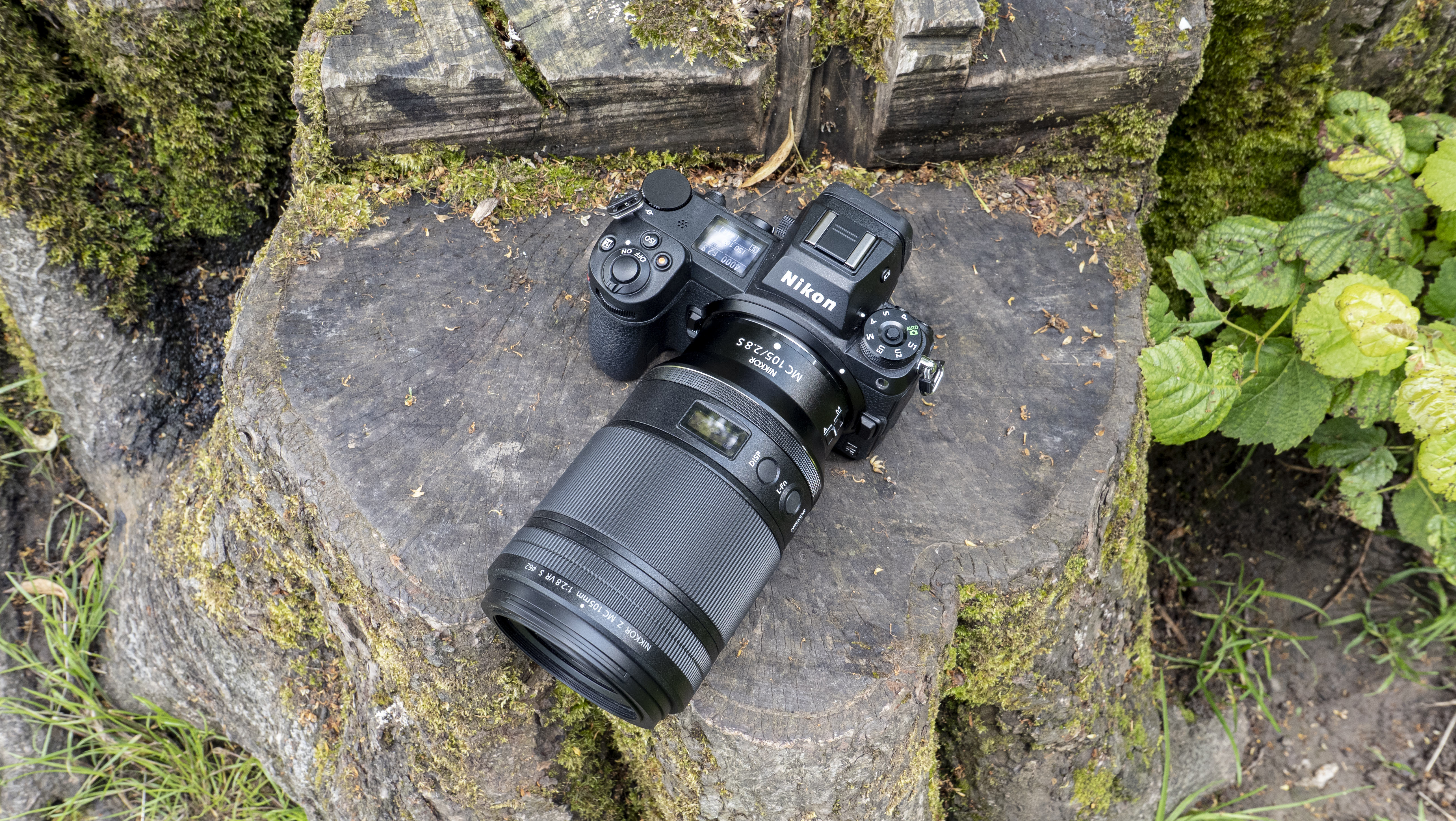 Top-down view of the Nikon Z7 II with a Nikon Nikkor Z MC 105mm f/2.8 VR S lens