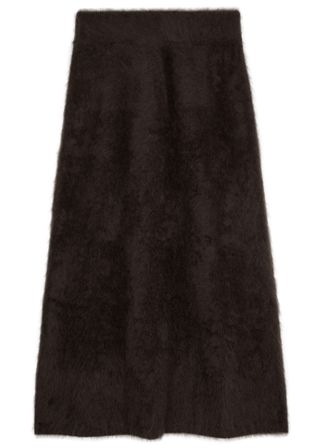 Asta Brushed Cashmere Midi Skirt
