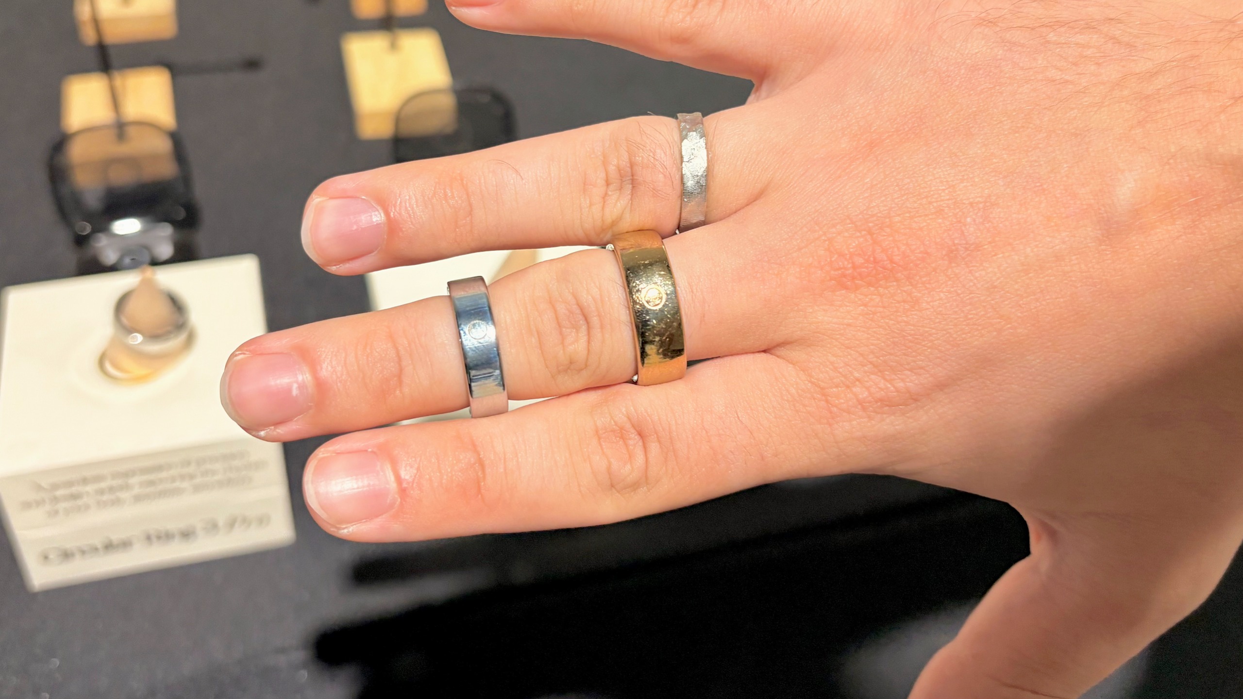 Close-up of the Circular Ring 3 Pro and Slim at the IFA show in Berlin, Germany