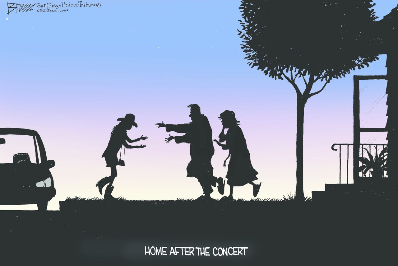 Editorial cartoon U.S. Las Vegas shooting concert