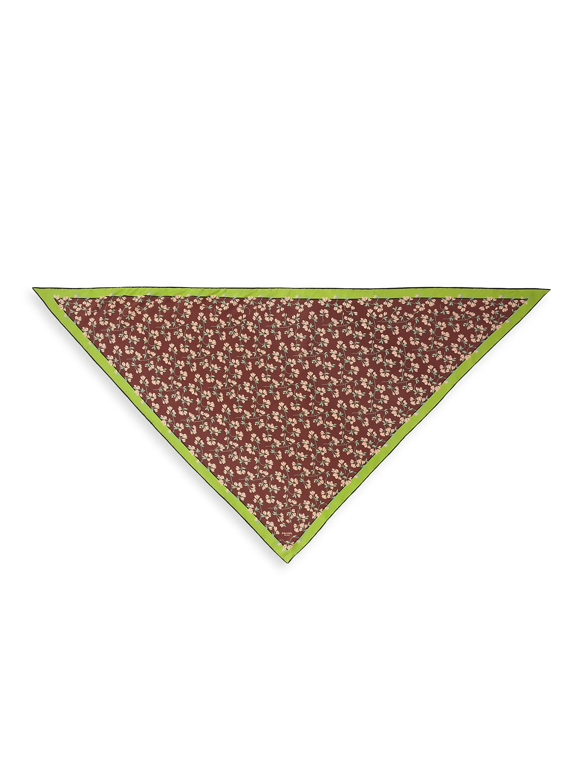 Triangular Printed Silk Twill Scarf