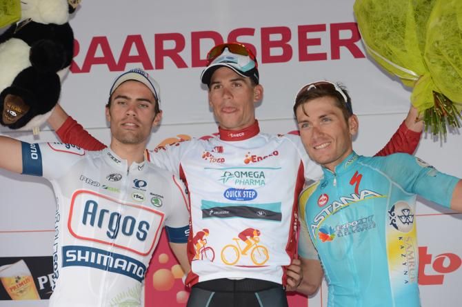 The final podium at the Eneco Tour