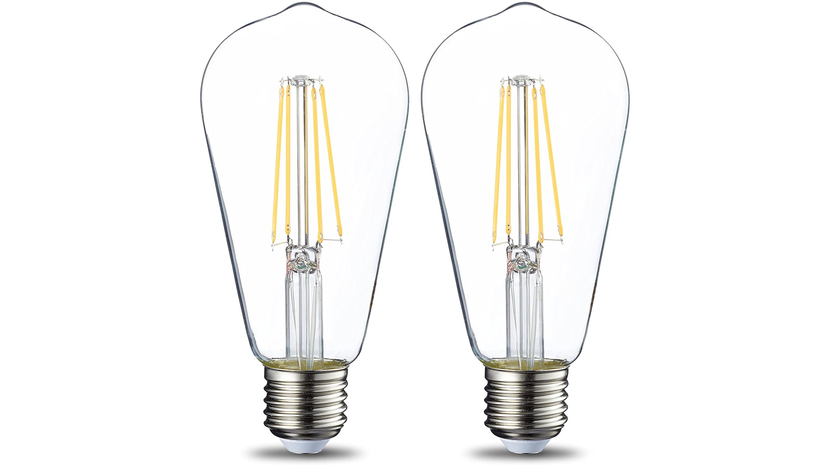 Two bulbs on white background
