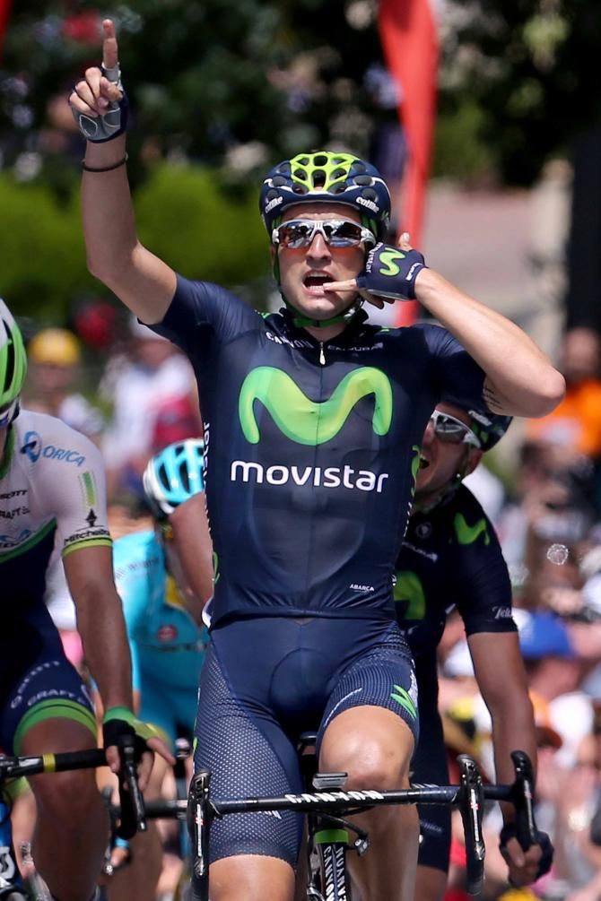 First WorldTour win for JJ Lobato (Movistar) today