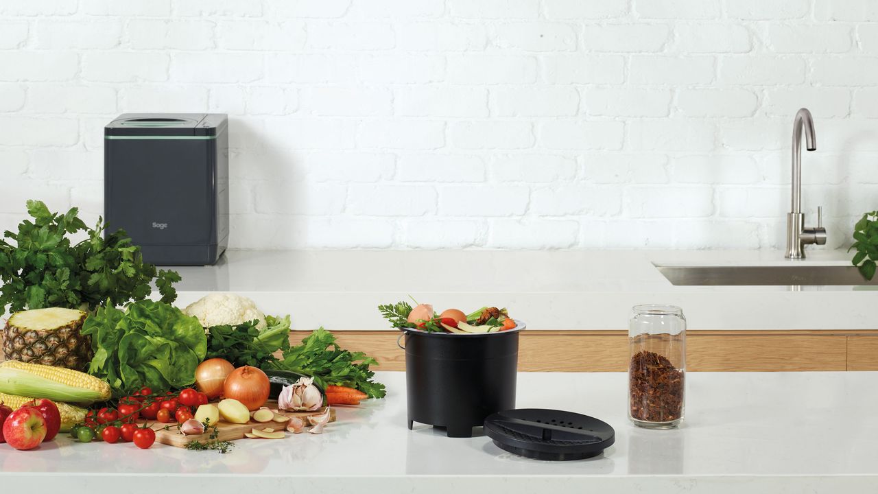 reduce food waste Sage FoodCycler on a kitchen countertop