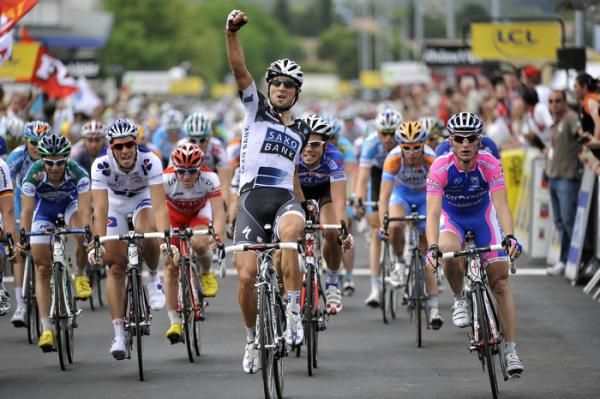 Juan Jos&eacute; Haedo (Saxo Bank) won in Bourg-Saint-And&eacute;ol with an impressive final burst of speed.