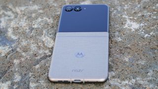 The Motorola Razr 2026 in the Pantone Hematite colorway.