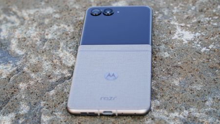 The Motorola Razr 2026 in the Pantone Hematite colorway.