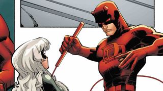 Daredevil confronting Black Cat