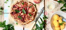 Peach and strawberry galette - Melanie Johnson