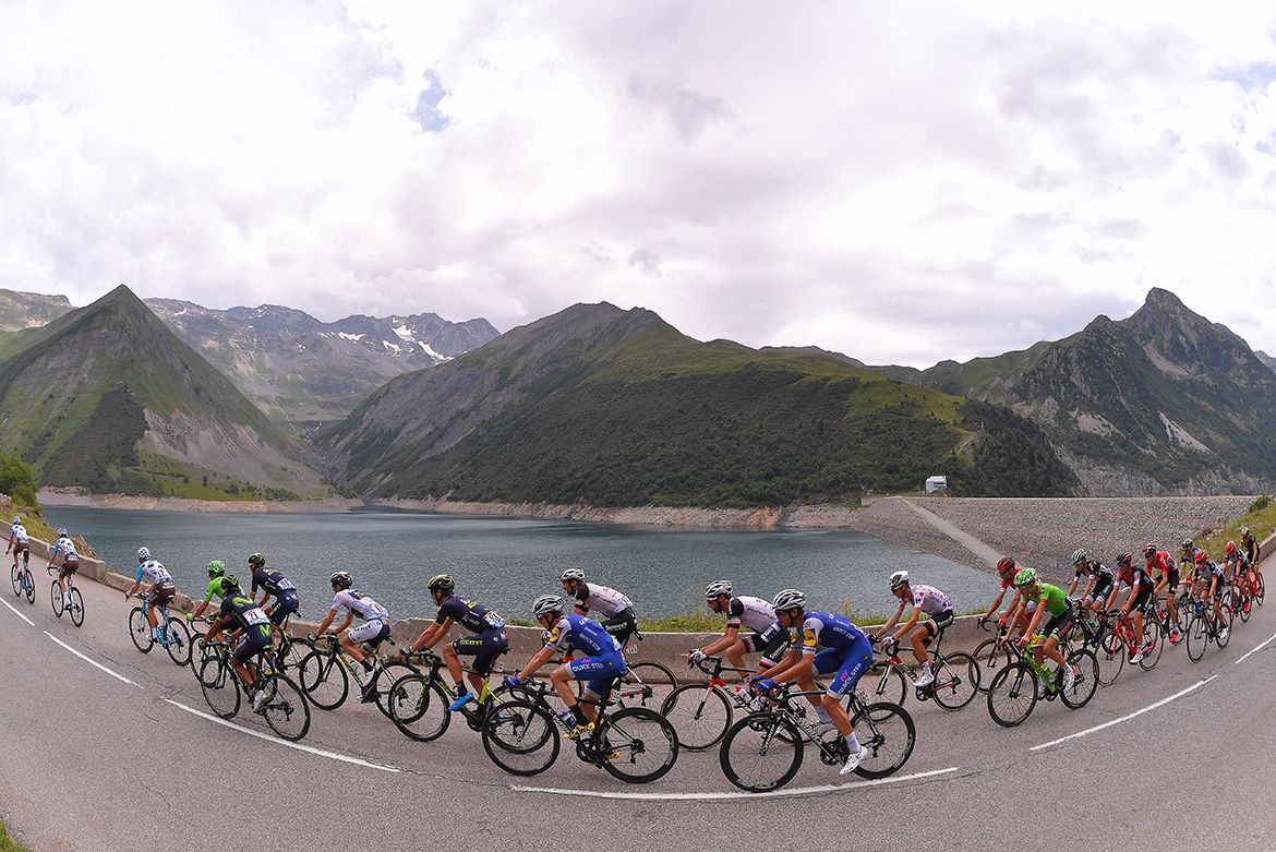 The Tour peloton on stage 17