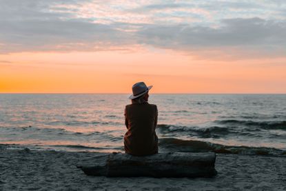 woman on the beach