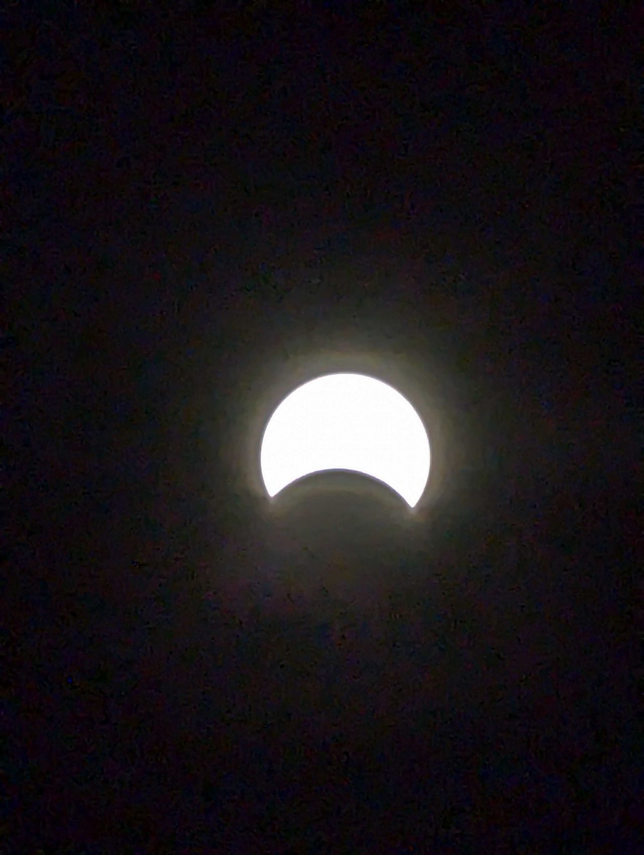 The April 8 eclipse taken from a Pixel 7 Pro
