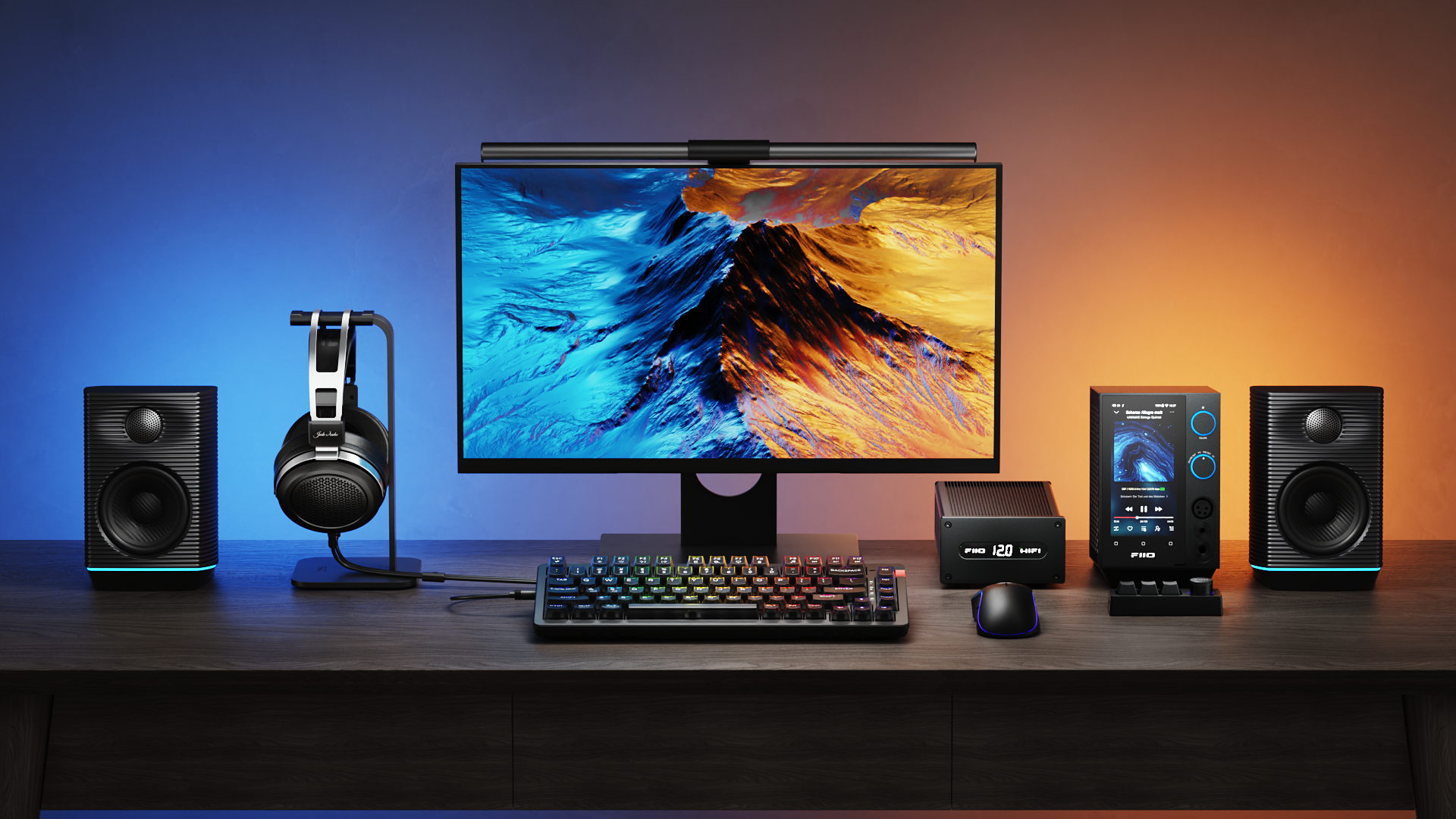 FiiO KB3 keyboard with headphone DAC/amp