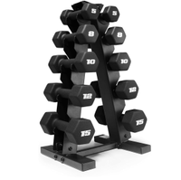 Cap Barbell 100 lb Neoprene Hex Dumbbell Weight Set