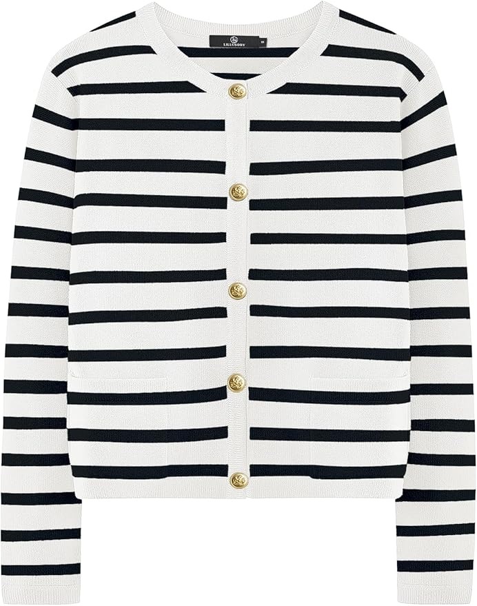 LILLUSORY, Striped Cardigan