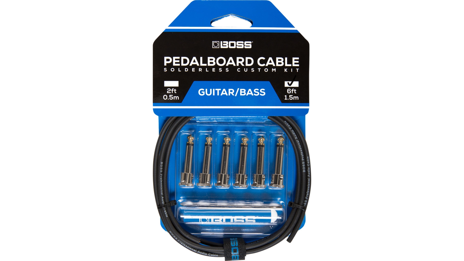 A Boss BCK-6 Solderless Pedalboard Cable Kit