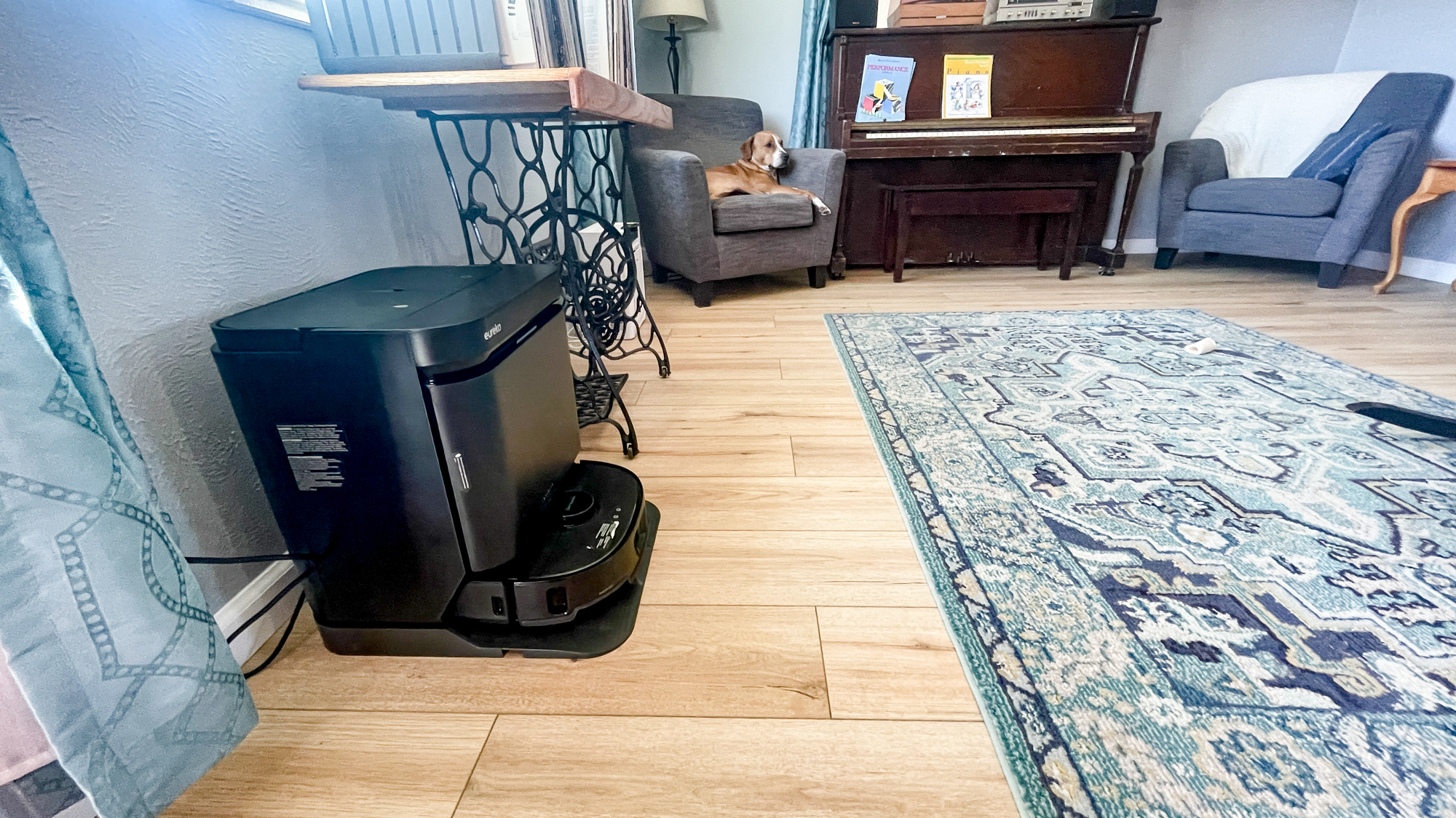 Eureka J15 Max Ultra robot vacuum cleaning hard wood floor