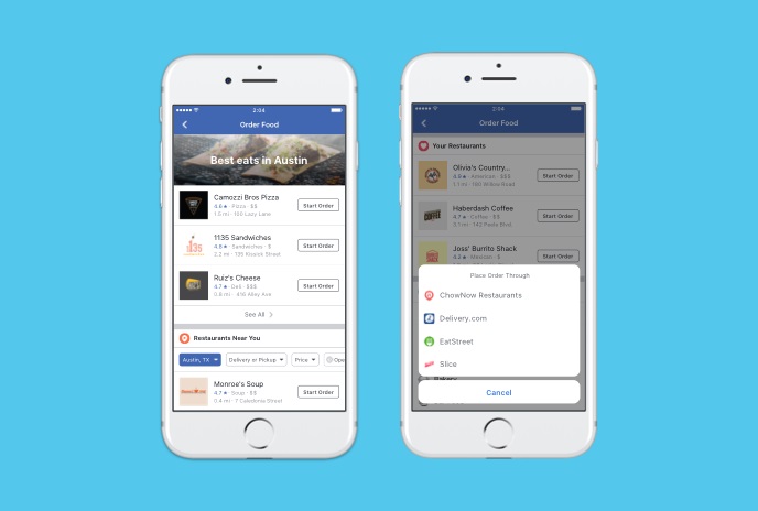 Now you can order food without ever leaving Facebook