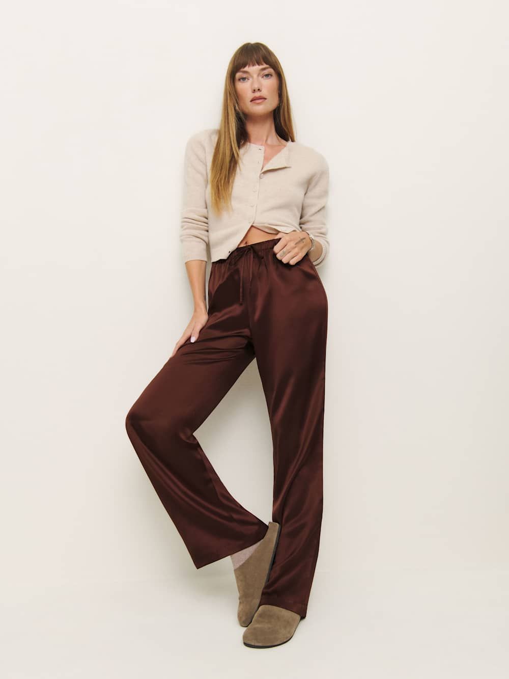 Petites Olina Silk Pant