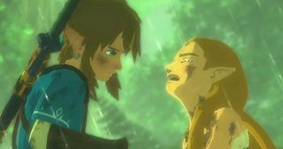 Zelda crying in Breath of the Wild