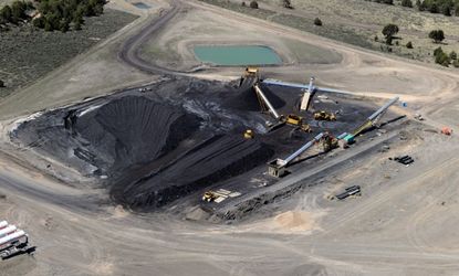 A coal strip mine in Utah